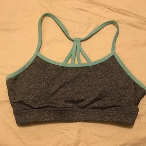 FOREVER 21 GRAY AND MINT SPORTS BRA